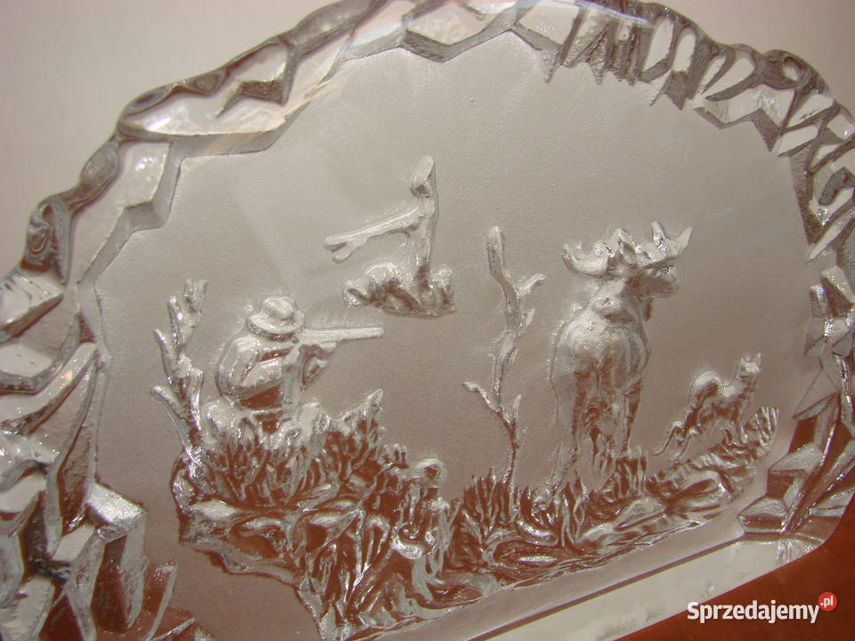 Polowanie szwedzkie szkło kryształowe Nybro pomorskie Pruszcz Gdański