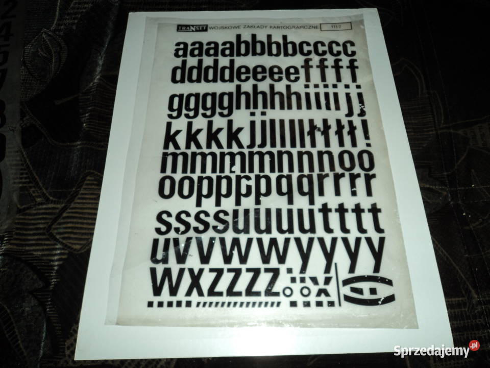 PRL kalkotekst na sucho Transet Wojskowe Zakłady Nowy Sącz