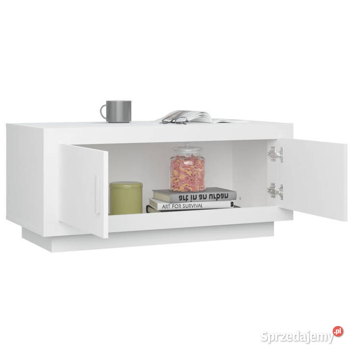 Stolik kawowy biały 102x50x45 materiał Stoły Meble Warszawa