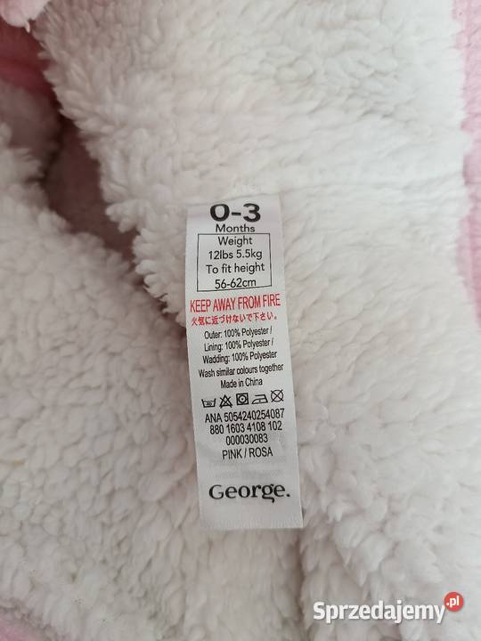Zestaw ubranek niemowlęcych 03 miesiące 5662 Rumia