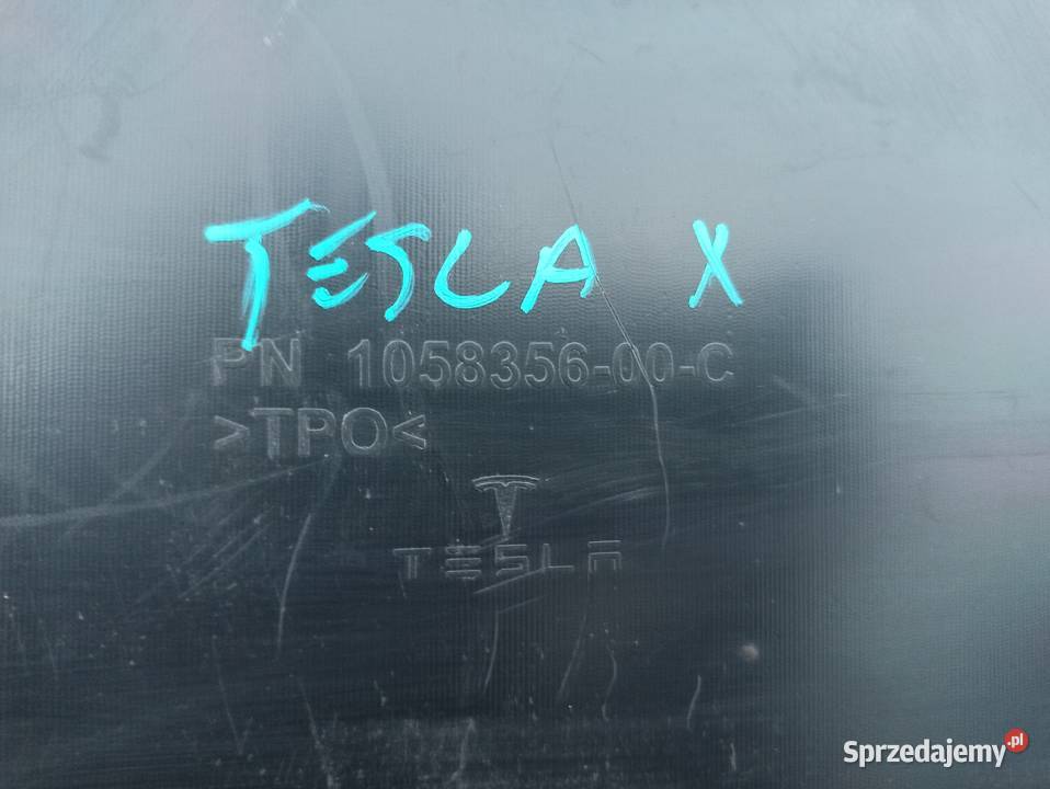 TESLA X PŁYTA OSŁONA ZDERZAKA TYLNEGO