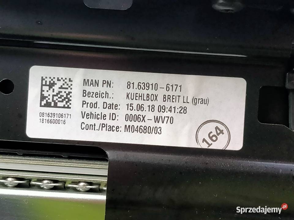 SZUFLADA LODÓWKA MAN TGX TGS EURO 6 81639106171 ciężarowe lubuskie Kargowa