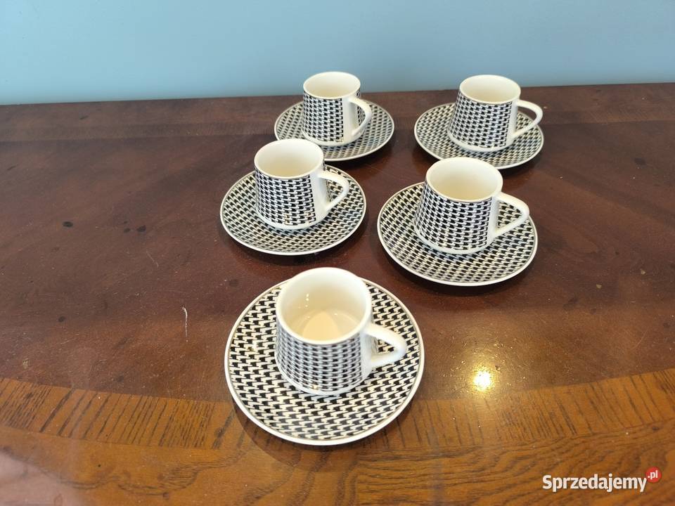 Piękny unikalny zestaw do kawy espresso 5 części łódzkie