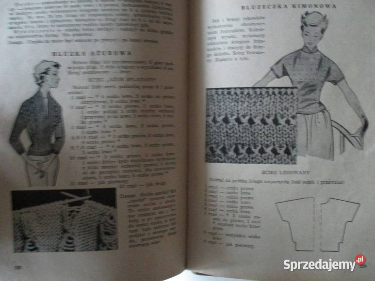 Dziewiarstwo ręczne Dutkiewicz 1956 dziewiarstwo Łódź