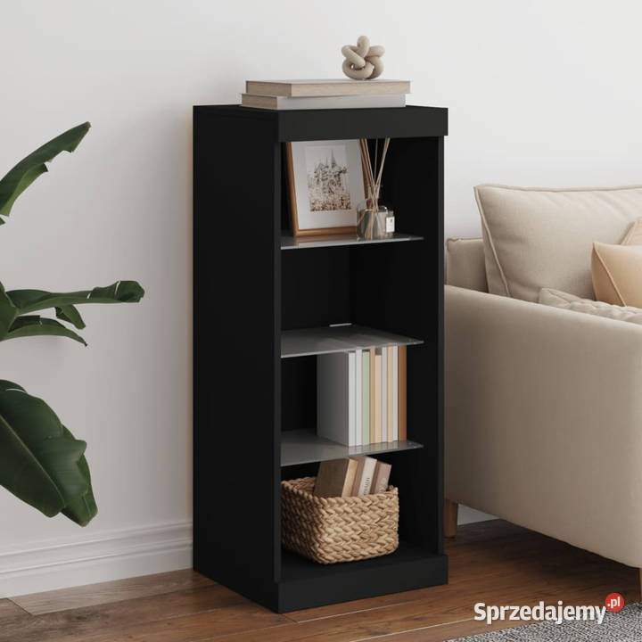 Szafka z oświetleniem LED czarna 41x37x100 Szafki Warszawa