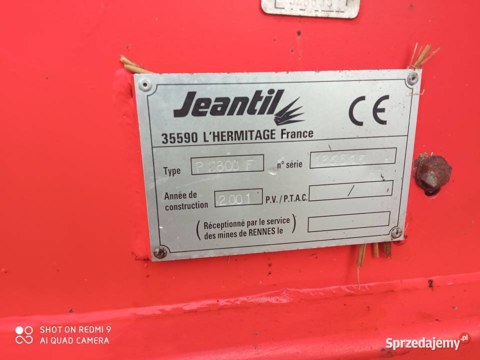 Ścielarka do słomy jeantil kverneland