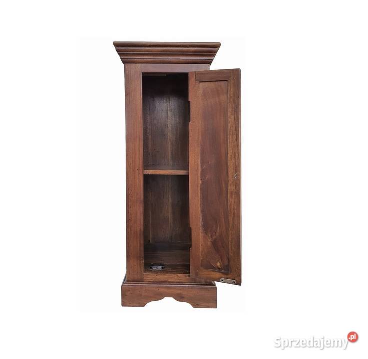 Szafka kolumna drewniana klasyczna brązowa z 35cm