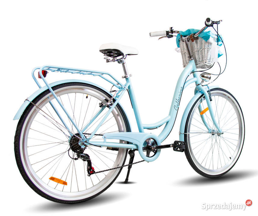 ROWER DAMSKI BŁĘKITNY MIEJSKI 28 SHIMANO LEKKA Skawina