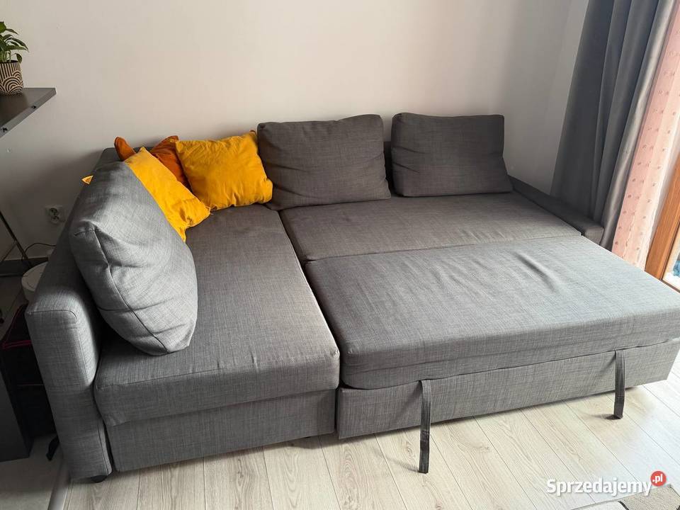 Narożnik szary z funkcją spania sprzedam