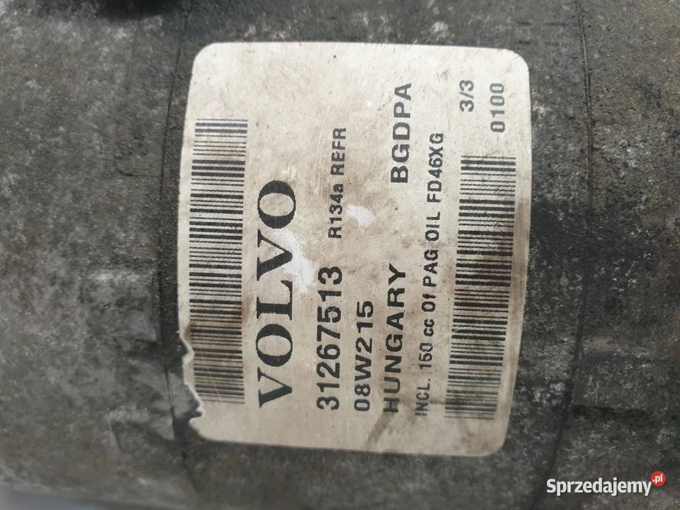 SPRĘŻARKA KLIMATYZACJI Volvo V70 III 20 16V Kompresory klimatyzacji Chełm