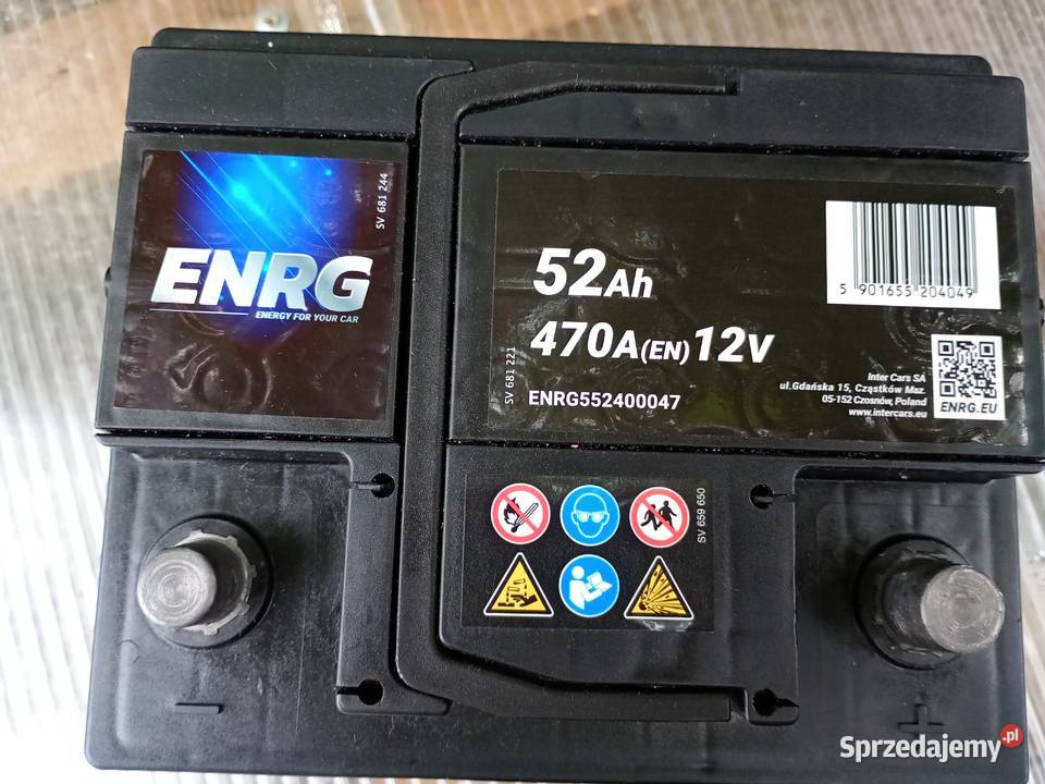 Akumulator ENRG 52Ah 12v 470A Części samochodowe Otwock