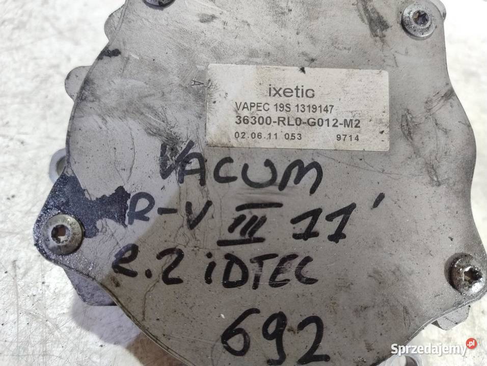 POMPA VACU VACUM HONDA CRV III 22 IDTEC wielkopolskie
