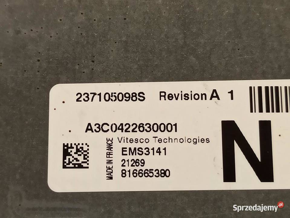 DACIA DUSTER KOMPUTER SILNIKA 237105100S
