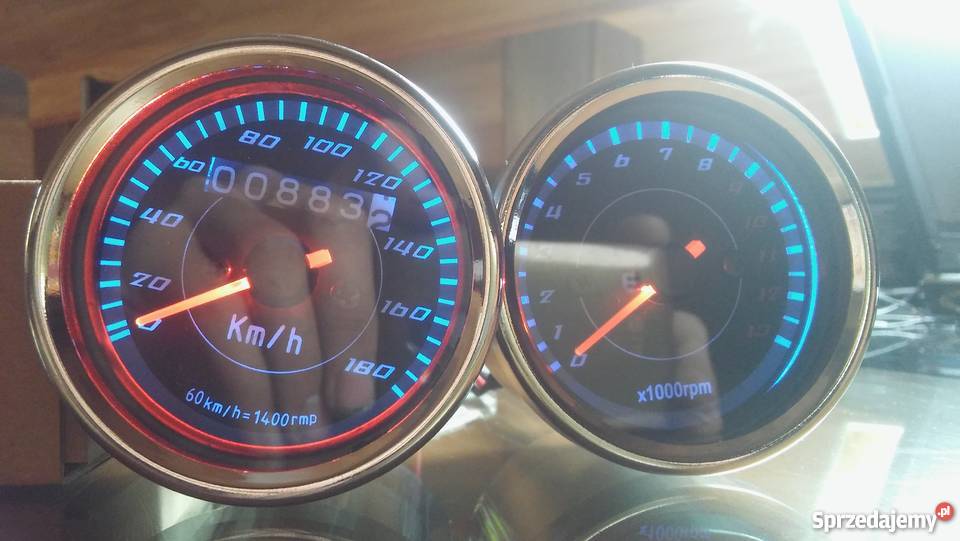 Liczniki zegary cafe racer custom retro Białobłoty