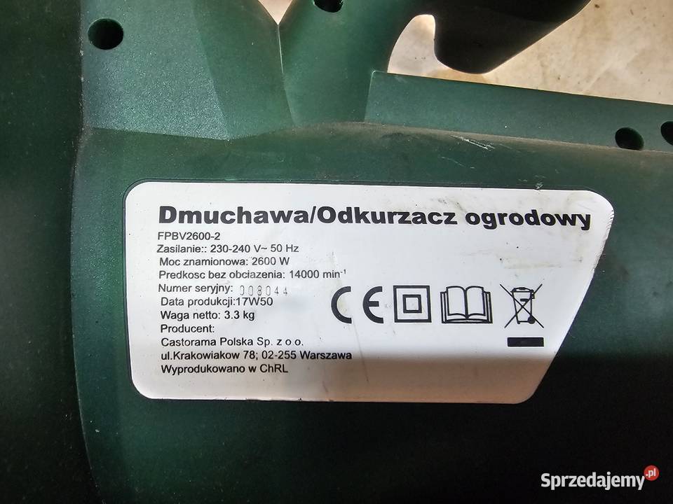 Dmuchawa odkurzacz ogrodowy dmuchawa do liści Jelenia Góra