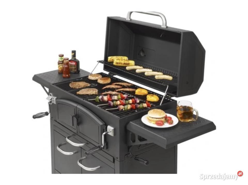 DUŻY SOLIDNY GRILL WĘGLOWY z 2 komorami el fuego sprzedam