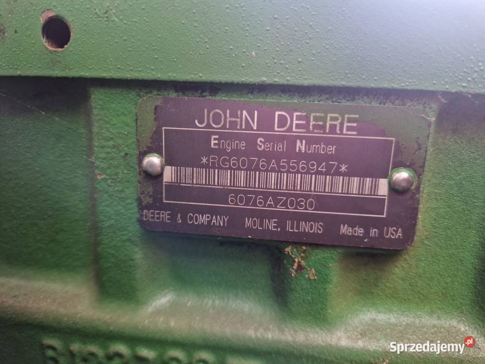 John Deere 6078 części silnika Kombajnu 2058 Rakoniewice sprzedam