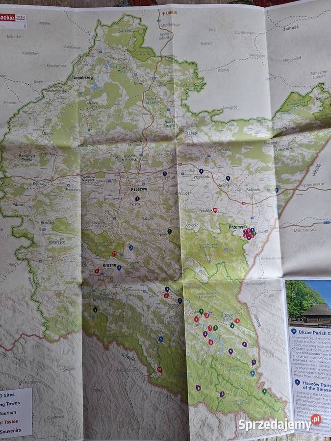 Carpathia inyour pocket Podkarpackie Region Map małopolskie
