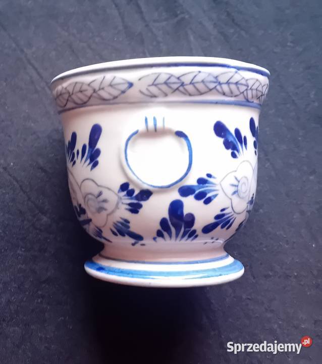 Ręcznie malowana osłonka doniczki Delft Nie wielkopolskie Koźminek