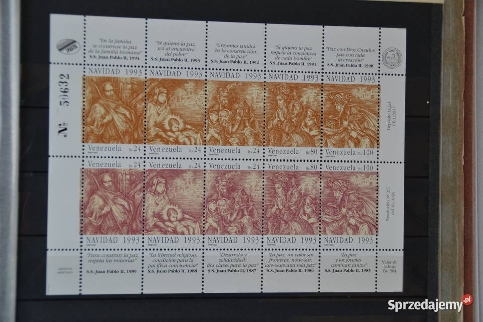 naczki Papież Jan Paweł II Wenezuela VII Ks Filatelistyka Sobótka