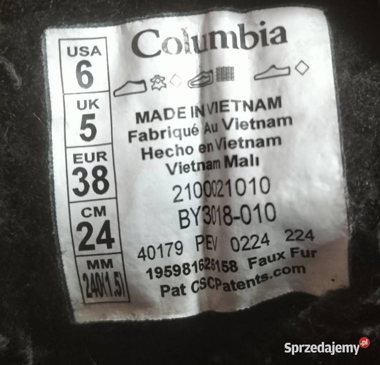 Buty Śniegowce Columbia 38 Wałbrzych
