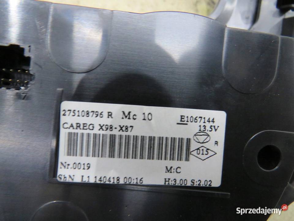 PANEL KLIMATYZACJI RAMKA RENAULT CAPTUR