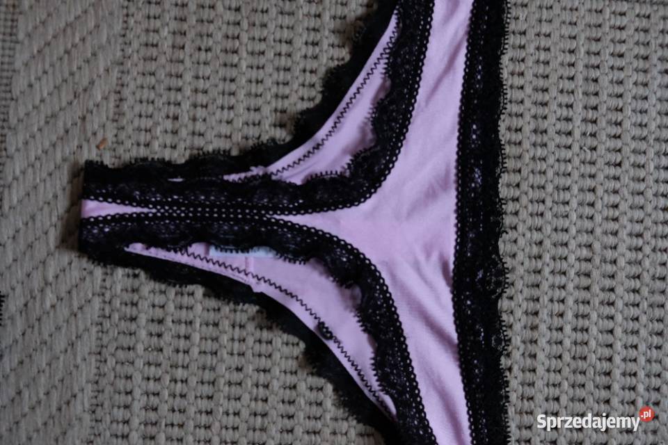 pudrowy satynowa koronkowe koronka stringi Toruń