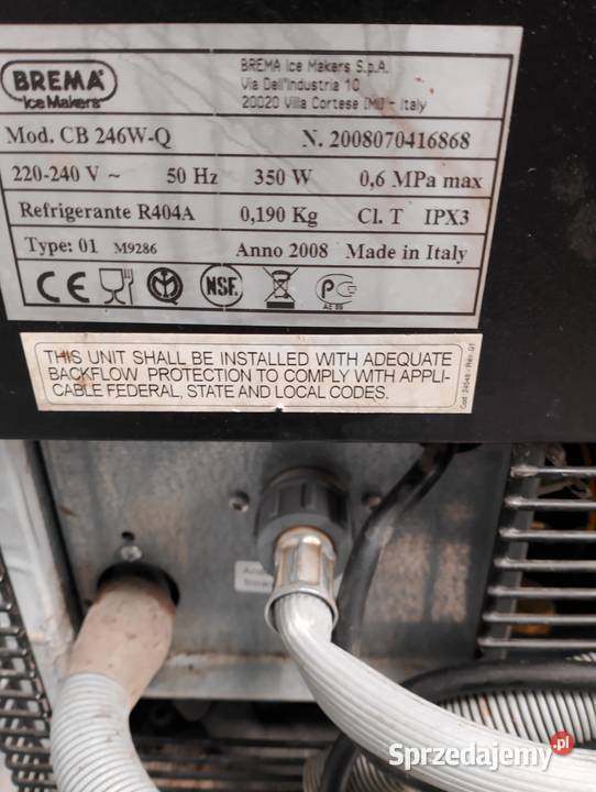 Kostkarka do lodu Brema CB246WQ chłodzona wodą