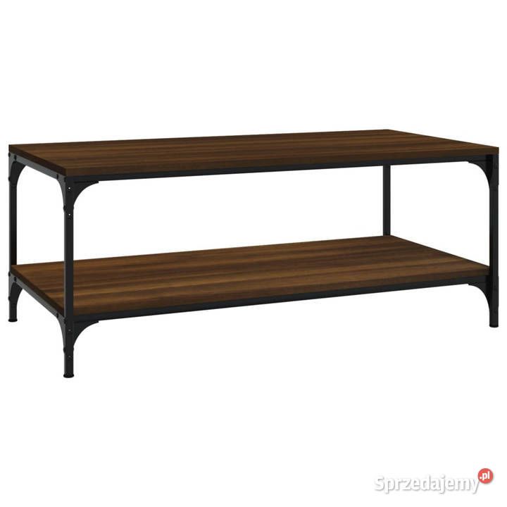Stolik kawowy brązowy dąb 80x50x40 materiał Warszawa