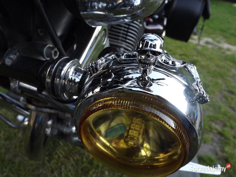 Ornament Chromowany na Lampę SZKIELET CZASZKA Konstantynów Łódzki