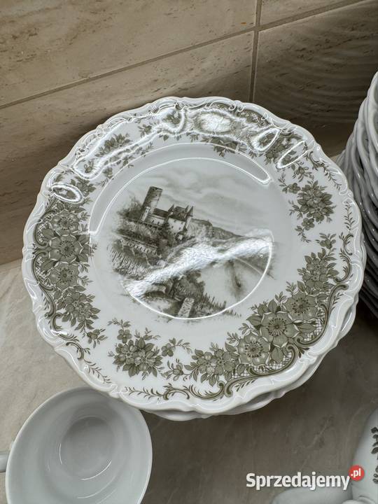 Elegancki serwis obiadowokawowy Bavaria Weiden Porcelana i szkło Biłgoraj