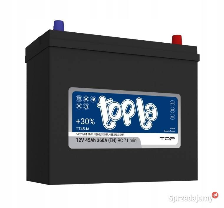 Akumulator Topla Top JIS 12V 45Ah 360A P TT45JA Akumulatory Jelcz-Laskowice
