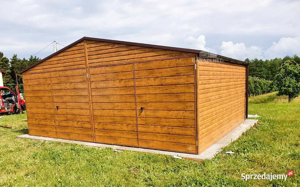 GARAŻ BLASZANY 6M X 5M DWUSPAD BRAMA małopolskie Łapanów