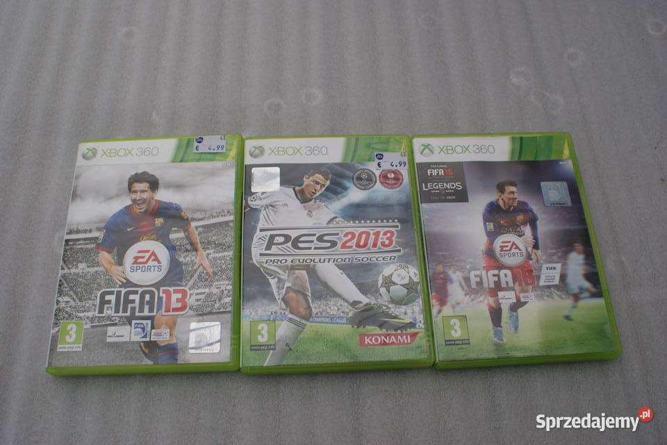 Trzy Gry XBOX 360FIFA1316PES 2013 Okazja Olsztyn