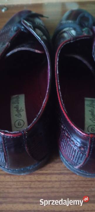 Buty męskie lakierki wiśniowy kolor 425 Lubartów