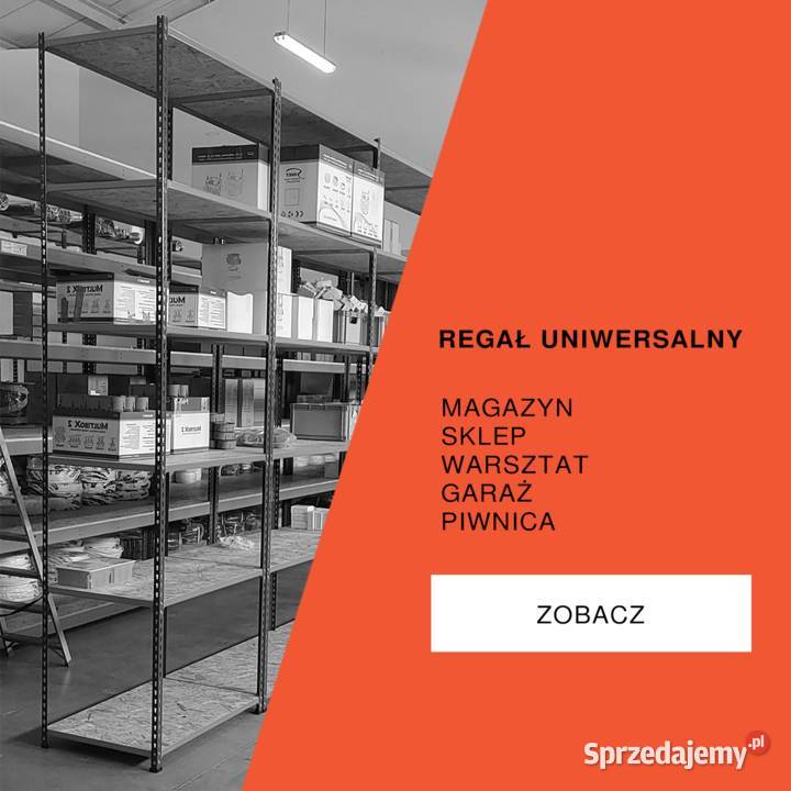MOCNE i TRWAŁE Regały półkowe metalowe WYSOKA Magazynowanie Szczecin