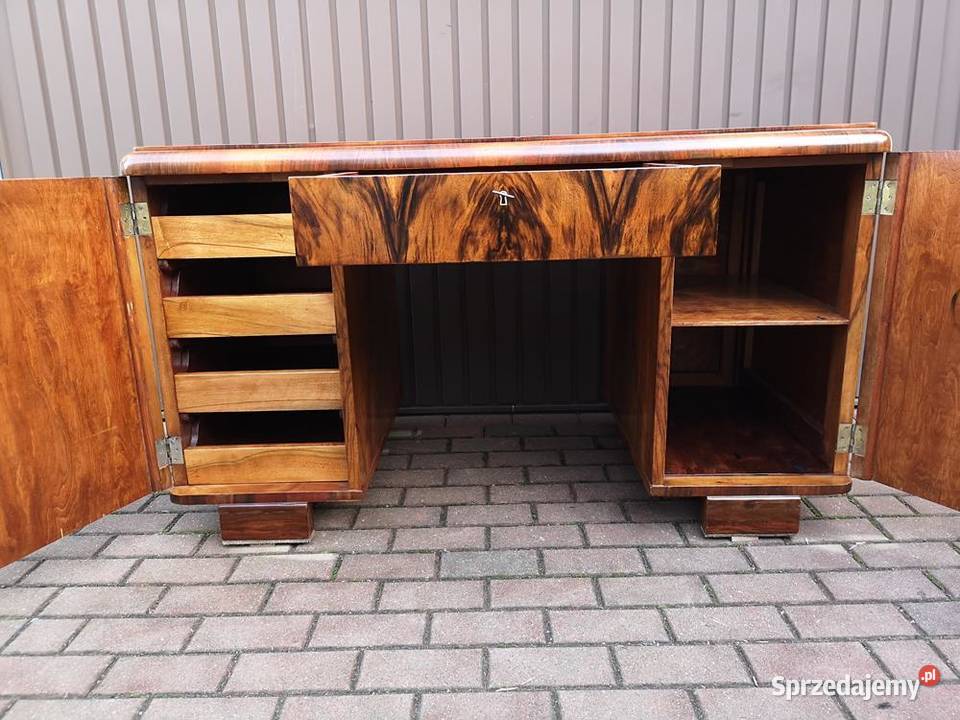 Biurko ARTDECO Orzech Zgrabne Stare Antyk Swarzędz