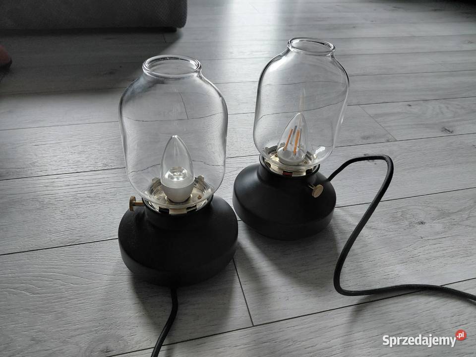 Lampy szklane Ikea Lampy stołowe i nocne Katowice sprzedam