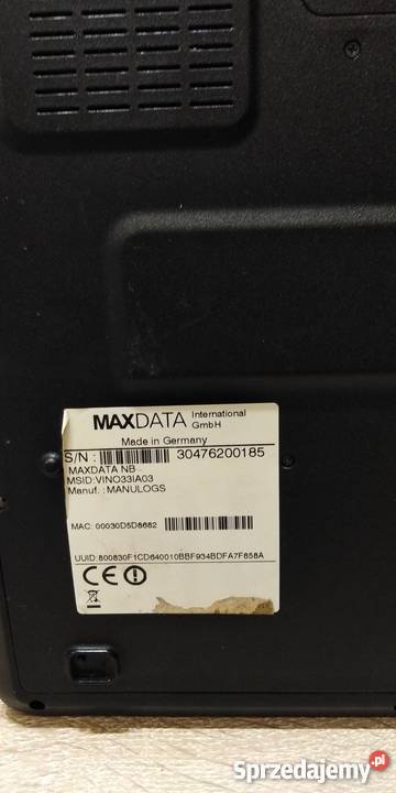 LAPTOP MAXDATA ECO4510 IW Z ŁADOWARKĄ OPIS łódzkie Pabianice sprzedam