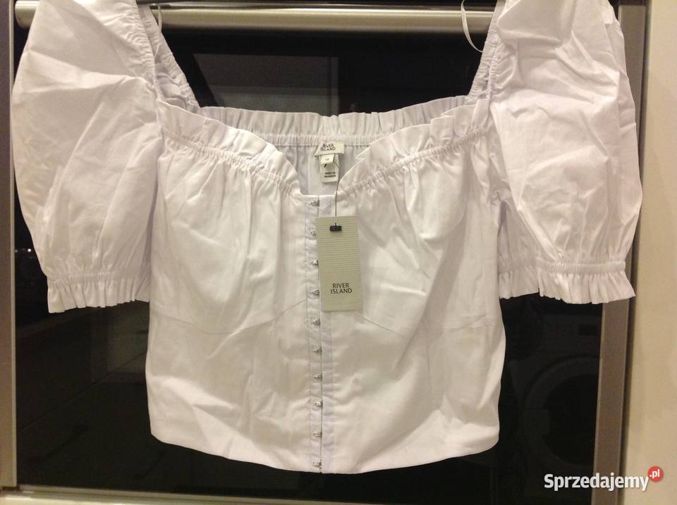 Biały Crop Top River Island r S nowy Nowa Sól