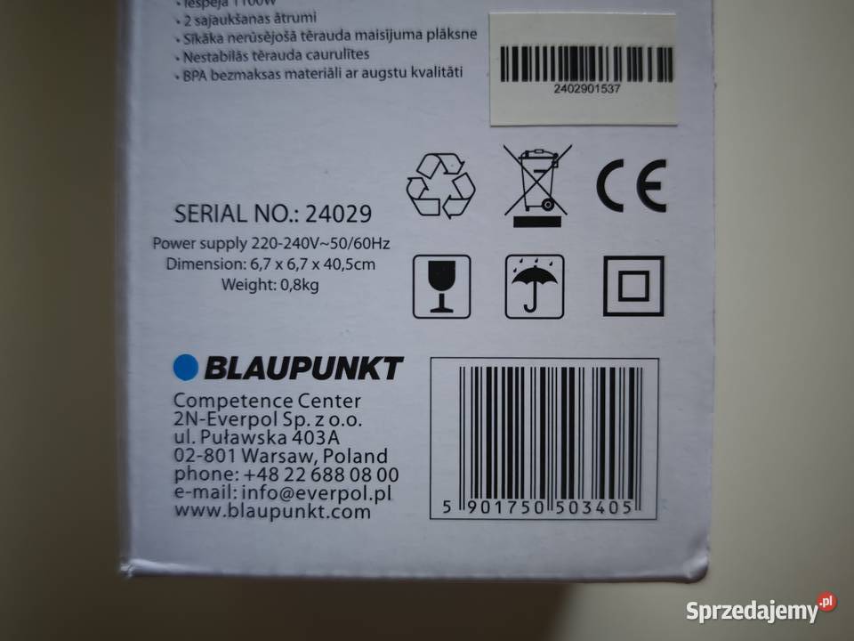 Blender ręczny BLAUPUNKT HBD211 stalowa końcówka sprzedam