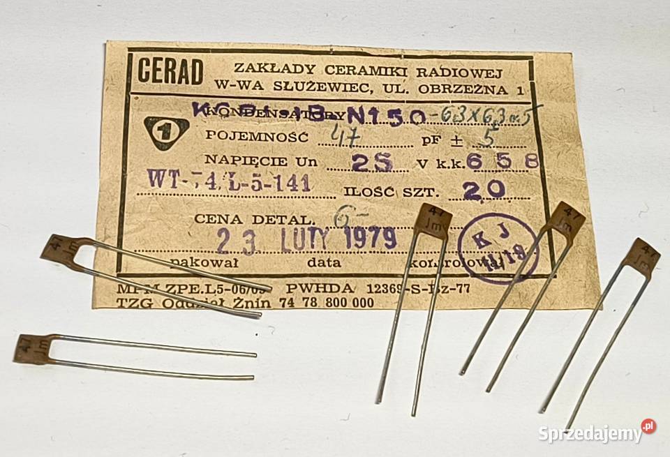 Kondensator 47pF 25V KCPf CERAD Gdańsk