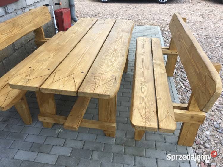 Meble Ogrodowe Drewniane Biesiadne 5 grubości małopolskie Miechów