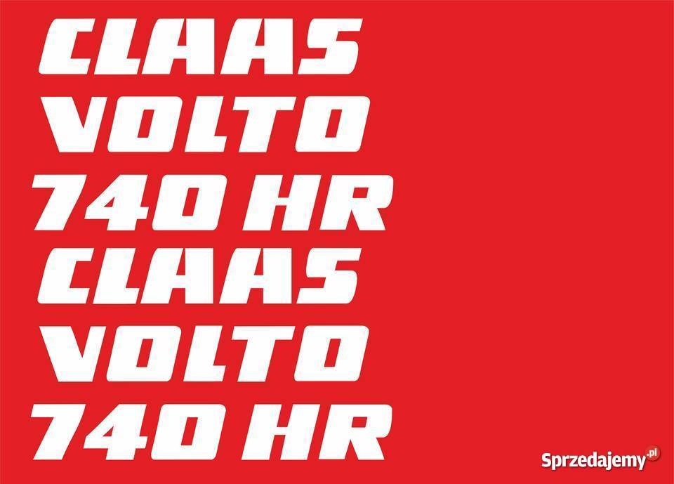naklejki claas volto 740 hr Jeżewo