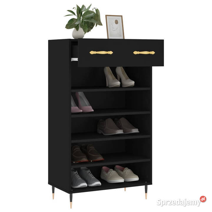 Szafka na buty czarna 60x35x105 materiał Warszawa