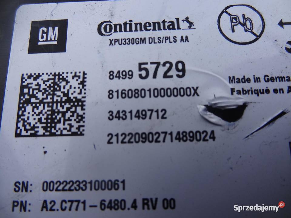MODUŁ STEROWNIK OPEL INSIGNIA B 20 CDTI 84995729