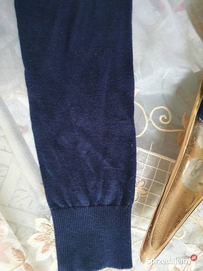Sweter z kaszmirem meski szary/srebrny Gdynia sprzedam