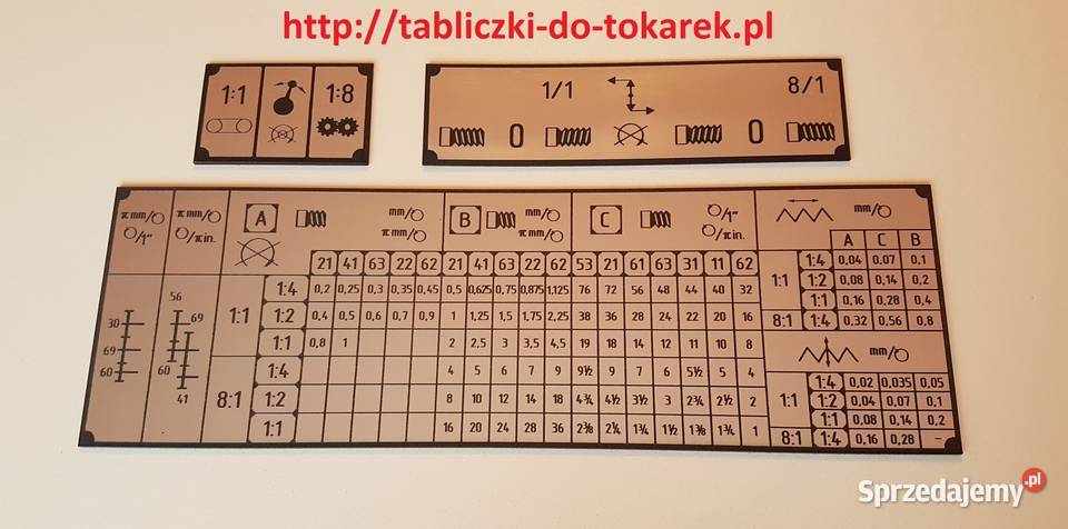 Tokarka TUM35D1Tabliczka Tabliczki Tabela Zelów sprzedam