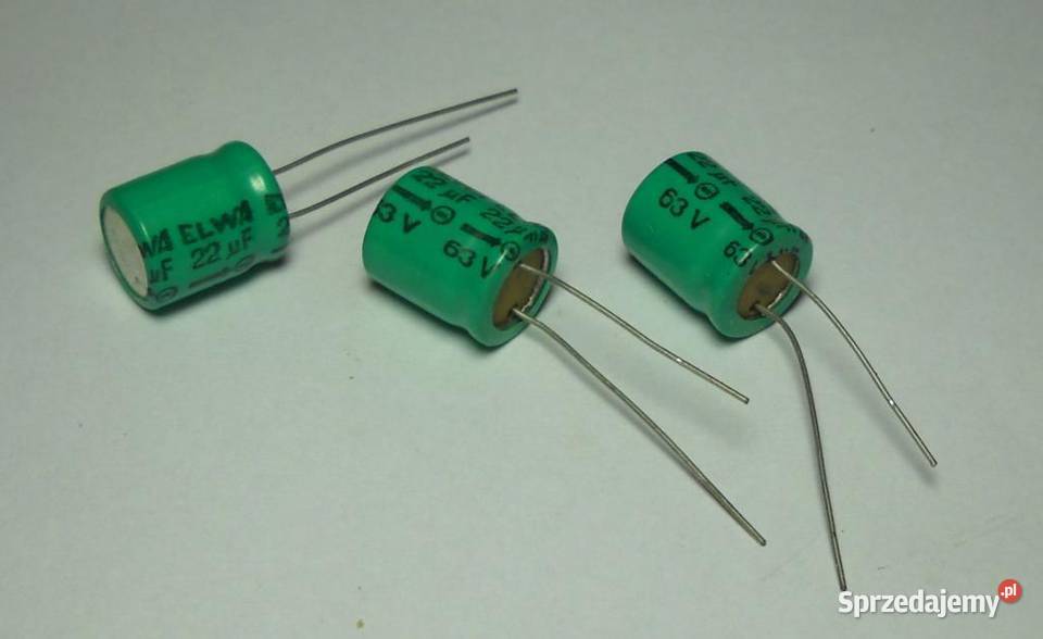Kondensator 22uF 63V Unitra ELWA Gdańsk