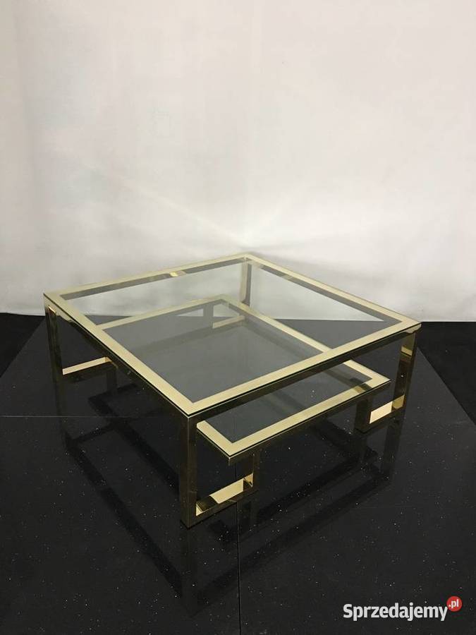 Stolik Olivson model Oscar gold 90x90x45 90cm Stoły, krzesła, biurka Piaseczno